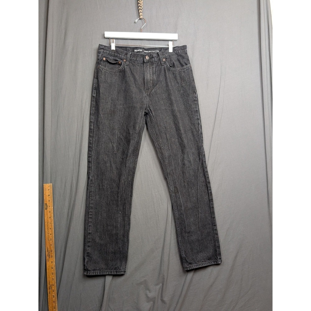 Old Navy Men's Regular Fit Straight Leg Jeans 34 X 32 Black